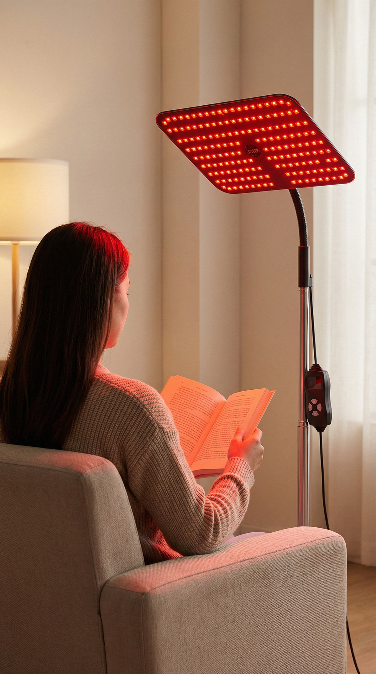 Red Light Therapy Panel with Adjustable Stand